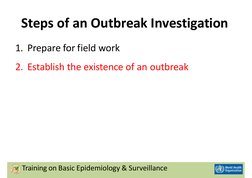 13 Steps of Outbreak Investigation | PDF | Epidemiology | Medical Diagnosis