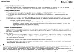 5 
4 
3 
2 
1 
6 
D 
C 
A 
B 
D 
C 
A 
B 
5 
4 
3 
2 
1 
6 
COMMON 
Service Notes 
Service Notes or 
1. Safety-related compon