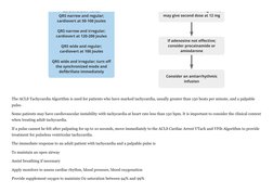 The ACLS Tachycardia Algorithm is used for patients who have marked tachycardia, usually greater than 150 beats per minute, a