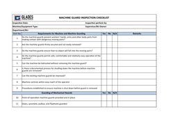 Machine Guard Register Checks Machine Guard Inspection Checklist | PDF | Business