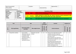 Aluminium Risk Assessment Risk Assessment for Aluminium Installations | PDF | Risk | Personal ...