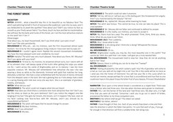 1 
Chamber Theatre Script 
                                                The Forest Bride  
 
THE FOREST BRIDE 
 
BACKSTO