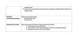 Computer Programming 2 Syllabus | PDF | Class (Computer Programming ...