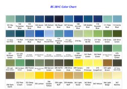 BS 381C Color Chart Overview | PDF | Green | Blue