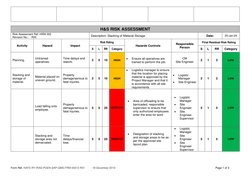 Robbery Risk Assessment Sheet.pdf Material Stacking Safety Assessment | PDF | Risk | Risk Assessment
