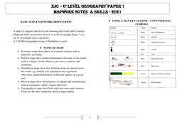 Mapwork Definition O Level Geography Map Work Notes | PDF | Drainage Basin | Map