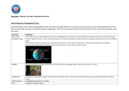 Geography Term Pool Geography Terms and Definitions Glossary | PDF | Equator | Earth