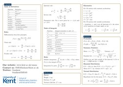 Variation Formulas Alevel Math A-Level Maths Formula Sheet | PDF | Mathematics | Mathematical Objects