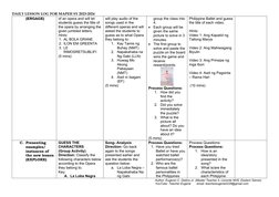 MAPEH 10 Daily Lesson Log Q4 | PDF | Opera