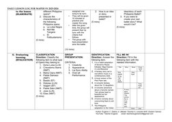 MAPEH 10 Daily Lesson Log Q4 | PDF | Opera