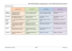 AQA GCSE English Language Q5 Mark Scheme | PDF | English Language ...