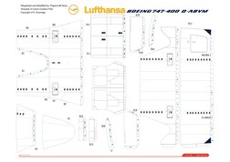 Lufthansa B747-400 D-ABVM Papercraft Template | PDF