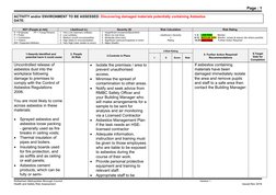 Asbestos Risk Assessment Template | PDF | Asbestos | Risk