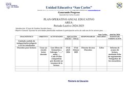 Plan Operativo Anual Educativo 2024-2025 | PDF