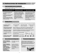 El enchufe electrico debe ser accesible sin mover el conjunto.
Agencia de soplo : HCFC-141b
1
1. Instrucciones de instalación