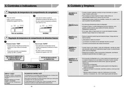 11
6. Cuidado y limpieza
Se requiere la
limpieza
• Cuando el exterior (gabinete, puertas) se haya manchado con aceite o
mugre