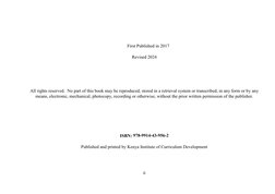 ii
First Published in 2017
Revised 2024
All rights reserved. No part of this book may be repro