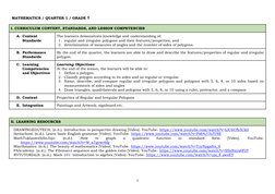 Grade 7 Math: Polygons Lesson 1 | PDF | Polygon | Circle