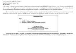 Q1 - LE - Music and Arts 7 - Lesson 1 - Weeks 1-2 | PDF | Image | Textiles