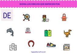 DE
RODEA LOS DIBUJOS QUE EMPIECEN POR: 
logopediacreativa.com
