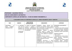 Planejamento Anual Matemática 8º Ano | PDF | Exponenciação | Geometria