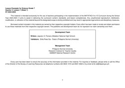 Q4 - LE - Science 7 - Lesson 7 - Week 7 | PDF | Equator | Earth