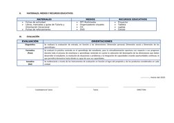 Plan Anual de Tutoría 2025 Secundaria | PDF | Aprendizaje | Evaluación