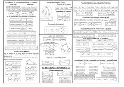 FUNCIONES DE LOS MÚLTIPLOS DE UN ÁNGULO 
 
               Ángulo doble                                    Ángulo triple