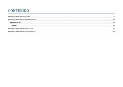 CONTENIDO 
EJERCICIOS PARA DIBUJO PLANO .....................................................................................