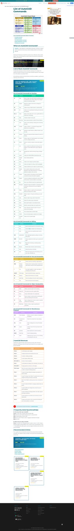 AutoCAD Commands Cheat Sheet PDF | PDF | Command Line Interface | Auto Cad
