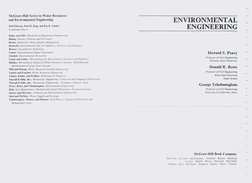 McGraw-Hill Series in Water Resources 
and Environmental Engineering 
Rolf Eliassen, Paul H. King, and Ray K. Linsley 
Consul