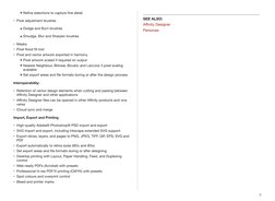 ๏Refine selections to capture fine detail
• Pixel adjustment brushes
๏Dodge and Burn brushes
๏Smudge, Blur and Sharpen brushes