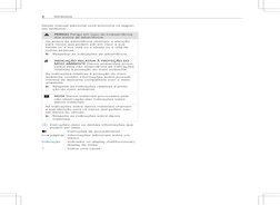 Nesse manual adicional você encontra os seguin-
tes símbolos:
&
PERIGO
PERIGO Perigo em caso de inobservância
dos avisos de a