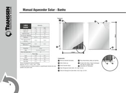8
Serpentina
Classificação INMETRO
Eficiência
Largura (m)
Altura (m)
LINHA
CARIBE
Prod. Mensal Energia
kWh/mês
Produção Esp.
