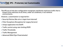 Performancepoint Ips TippingPoint IPS Training Overview | PDF | Firewall (Computing) | Ip ...