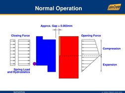 Normal Operation
Closing Force
Opening Force
Compression
Expansion
Approx. Gap = 0.003mm
Spring Load
and Hydrostatics

