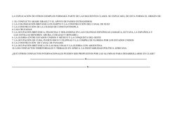 LA EXPLICACIÓN DE OTROS EJEMPLOS FORMARÁ PARTE DE LAS SIGUIENTES CLASES. SE EXPLICARÁ, DE ESTA FORMA EL ORIGEN DE: 
1. EL CON