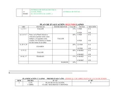 11 
MARZ
ENTREGA DE NOTAS (NO TOCA 
CLASE, PERO 
EL AULA ESTÁ AL LADO...)
ENTREGA DE NOTAS 
PLAN DE EVALUACIÓN SEGUNDO LAPSO