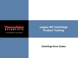 IEC Centrifuge Error Codes Guide | PDF | Electric Motor | Equipment