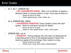 IEC Centrifuge Error Codes Guide | PDF | Electric Motor | Equipment