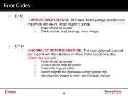 IEC Centrifuge Error Codes Guide | PDF | Electric Motor | Equipment