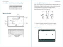 Hardwired Zone Connections
SYSTEM OVERVIEW
SYSTEM OVERVIEW
5
4
About the Backlight Indicators of Panic Key
Wiring Overview
Zo