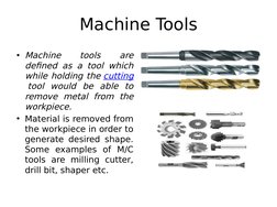 Overview of Machining Processes | PDF | Machining | Machine Tool