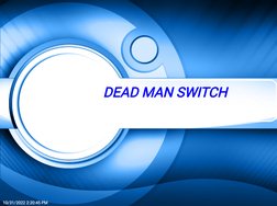 Deadswitch Machine Understanding Dead Man Switches | PDF | Switch | Crane (Machine)