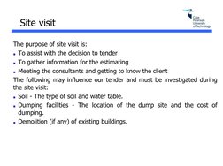 Site. Visit Milestone Example.pdf Site Visit Report Guidelines for Tender | PDF
