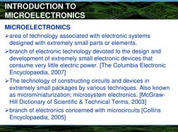 Microelectronics Explained Introduction to Microelectronics Overview | PDF