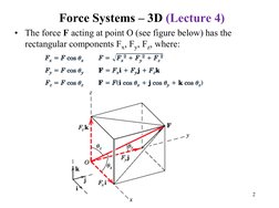3D Force Systems in Engineering Mechanics | PDF | Euclidean Vector | Force