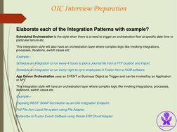 Oic Integration Example OIC Interview Preparation Guide | PDF | Technology & Engineering