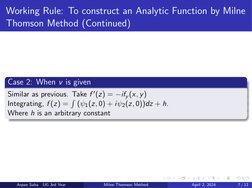 Milne-Thomson Method for Analytic Functions | PDF | Function ...