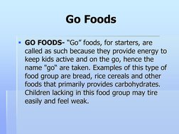 Understanding Go, Grow, Glow Foods | PDF | Cereals | Foods